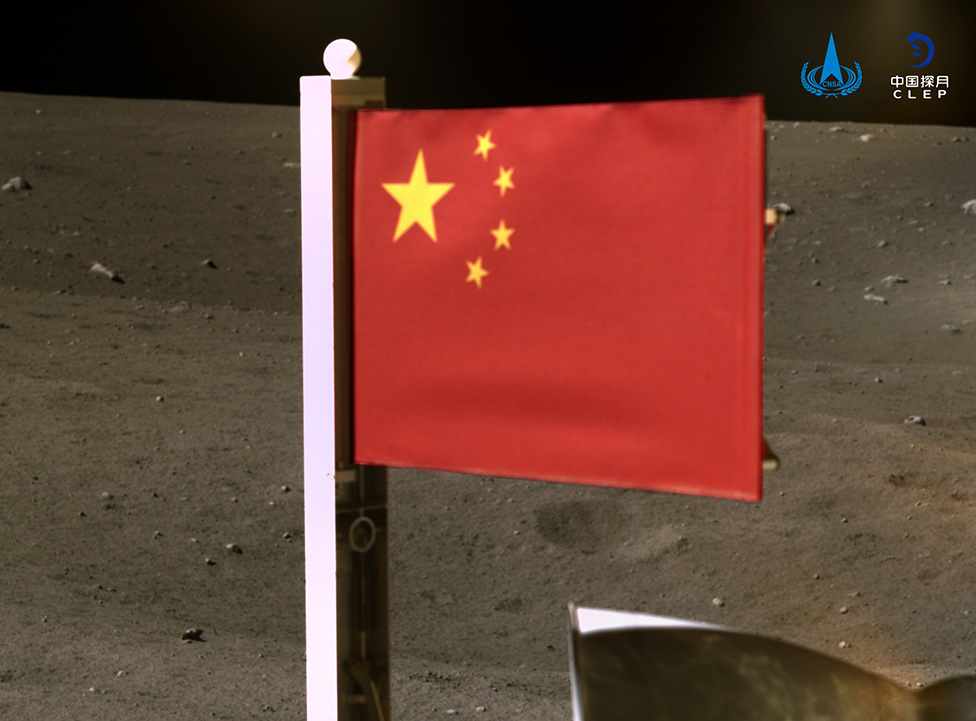 China becomes second nation to plant flag on the Moon - BBC News