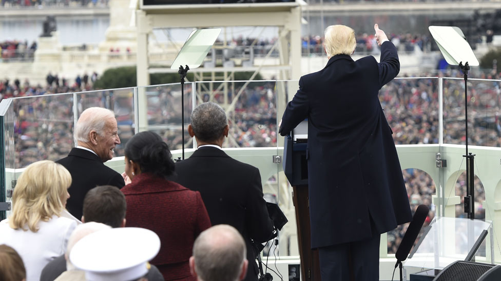 Joe Biden at Trump's inauguration