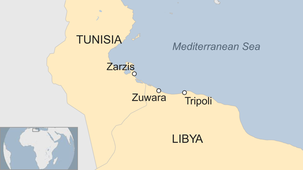 Карта Ливии и Туниса