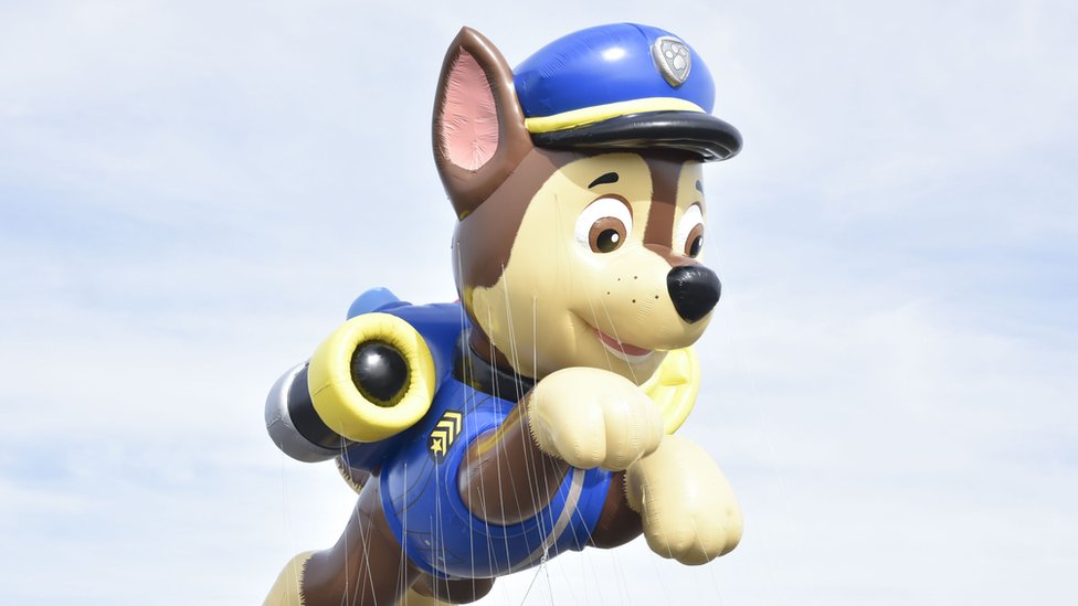 A giant Paw Patrol character balloon in 2017