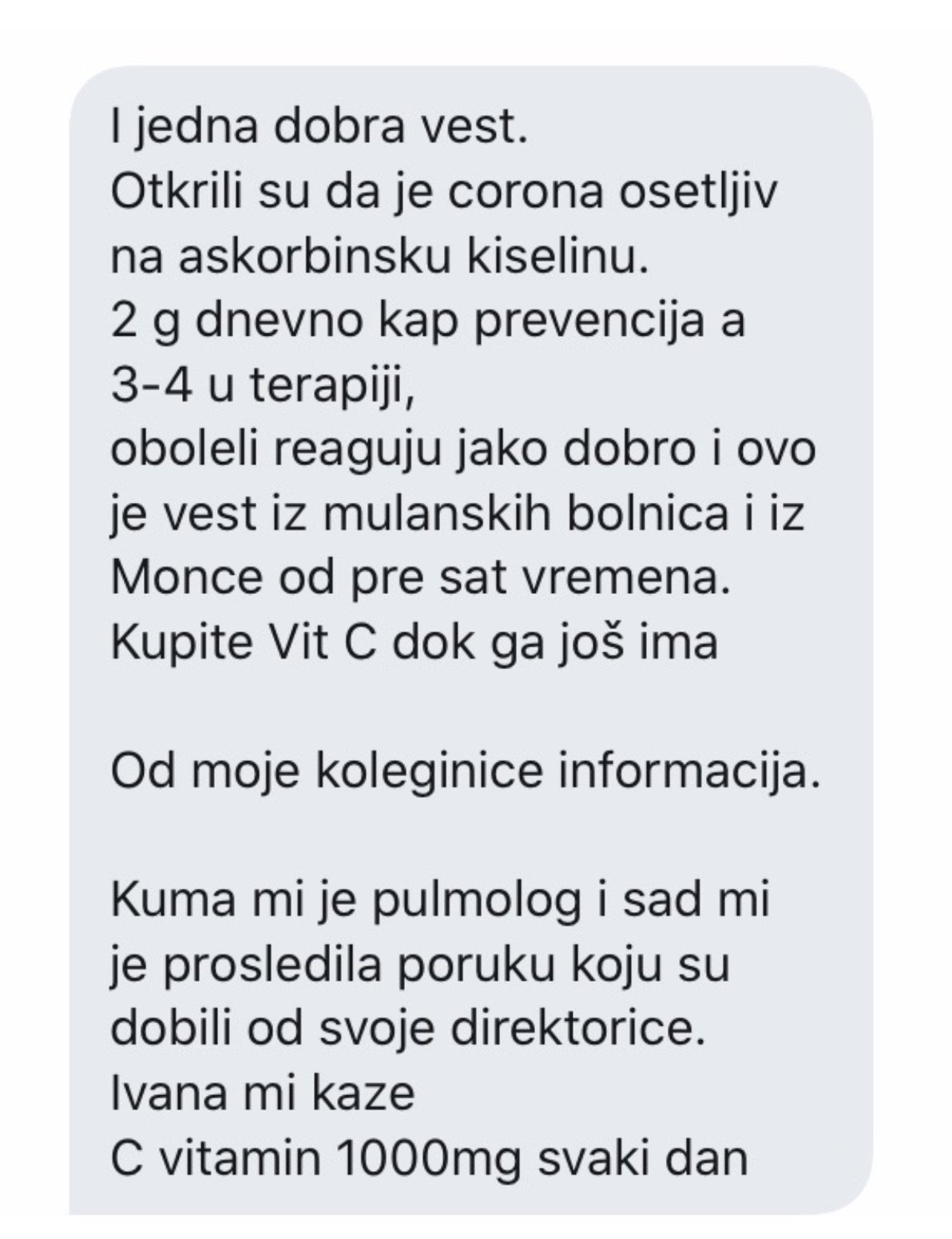 Cela poruka od nepoznatog izvora