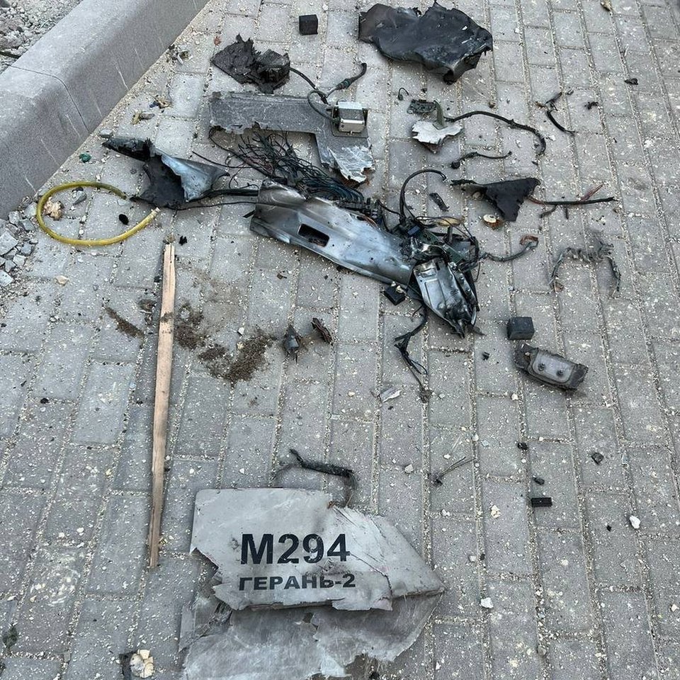 Fragmentos de un dron kamikaze, según el alcalde Klitschko