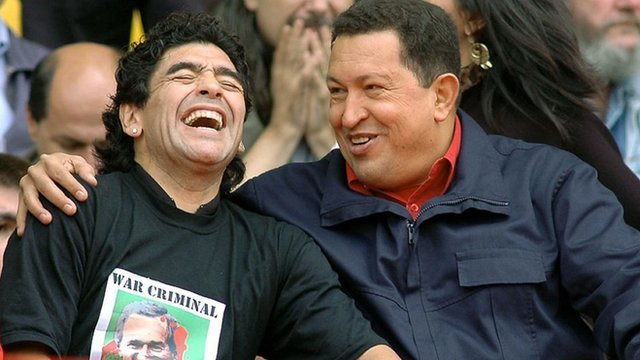 Maradona y Chávez