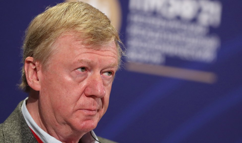 Anatoly Chubais, former special representative of Russian President Vladimir Putin, pictured attending a session of the St. Petersburg International Economic Forum (SPIEF) in Saint Petersburg, Russia