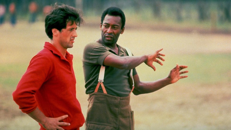 Sylvester Stallone and Pele in Escape to Victory
