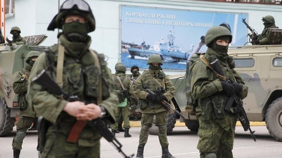 Vojnici u mestu Balaklava na Krimu 2014. godine