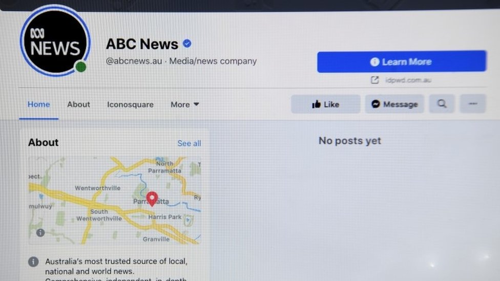 El perfil de ABC News de Australia en Facebook