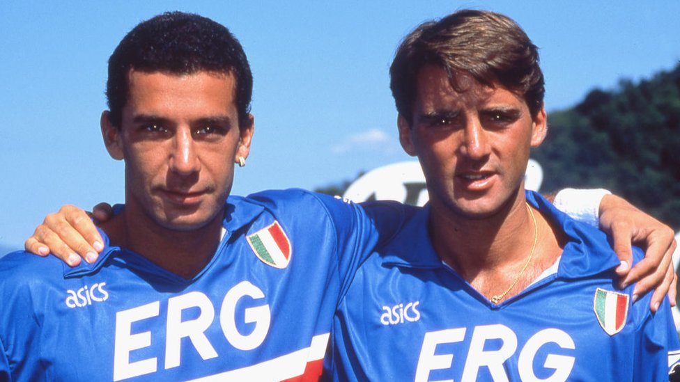 Gianluca Vialli y Roberto Mancini
