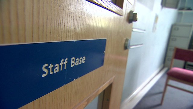 NHS staff door