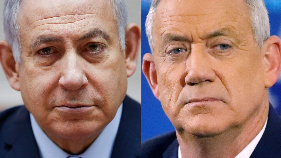 Фото из архива Биньямина Нетаньяху (слева) и Бенни Ганца (справа)