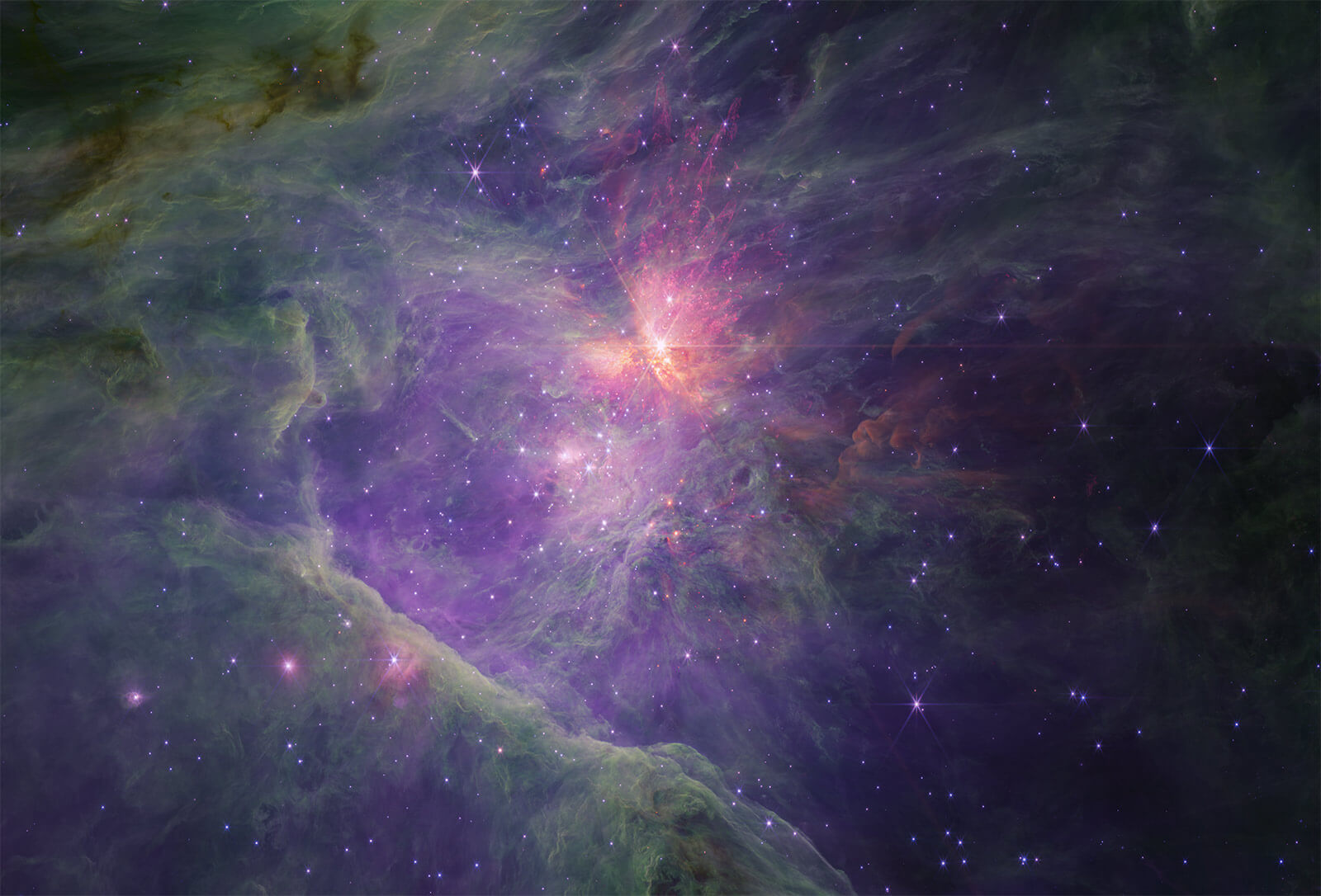 The famous Orion Nebula star forming region