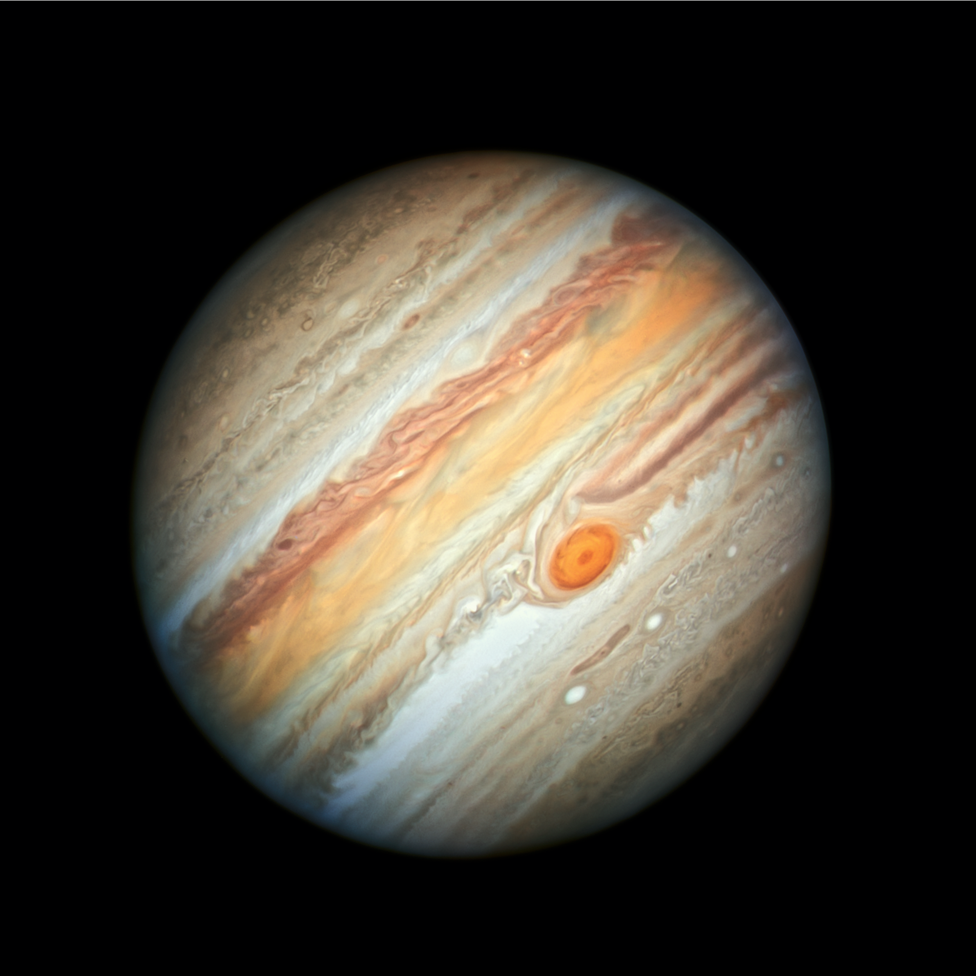 Imagen de Júpiter tomada por el telescopio Hubble el 27 de junio de 2019.