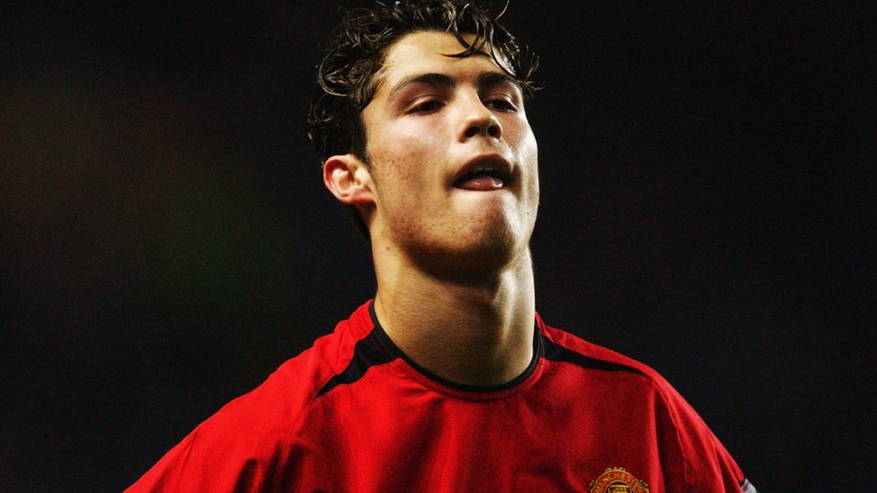 Cristiano Ronaldo en 2003.