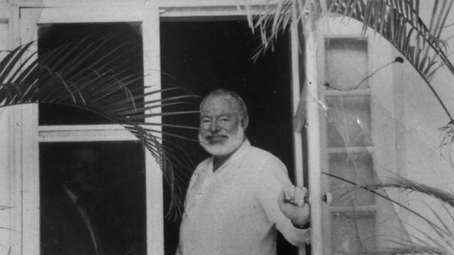 Ernest Hemingway at his finca in Cuba