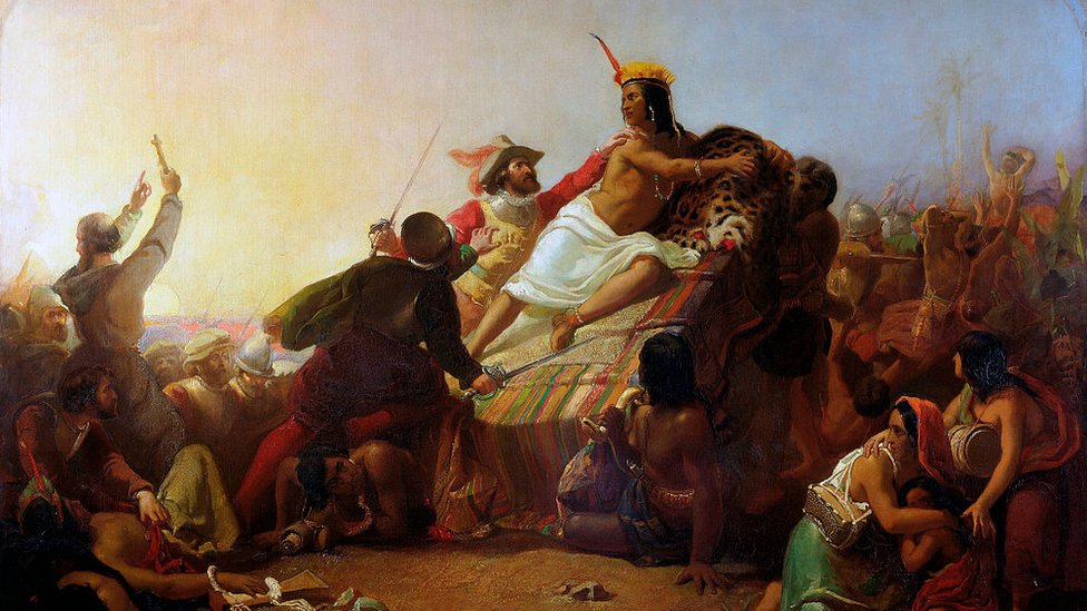 conquistadores españoles en Perú