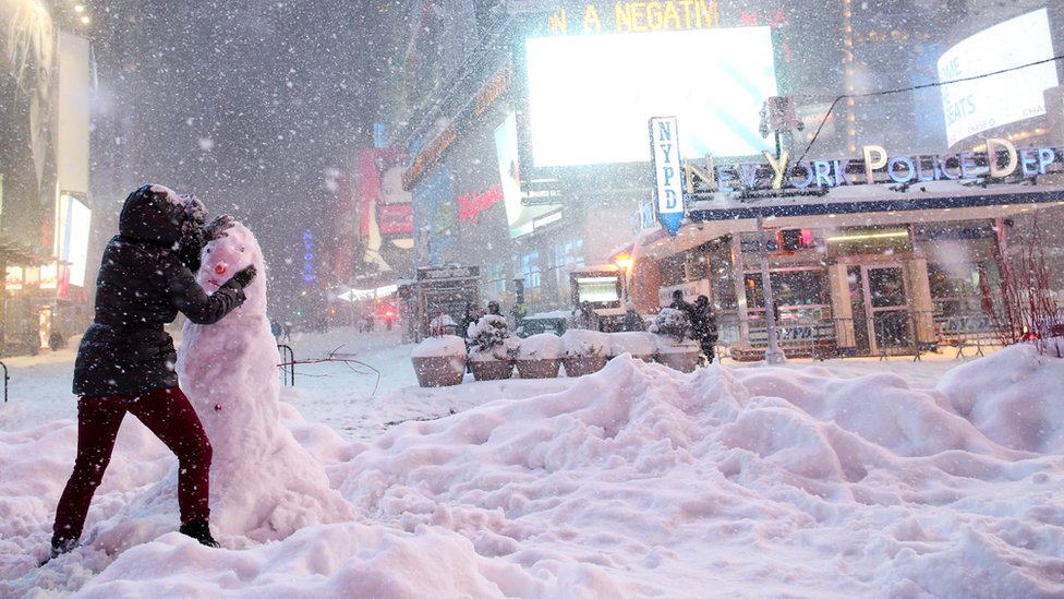 A snow storm in New York