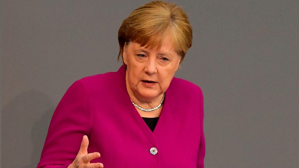 Канцлер Меркель в Бундестаге, 23 апр 20