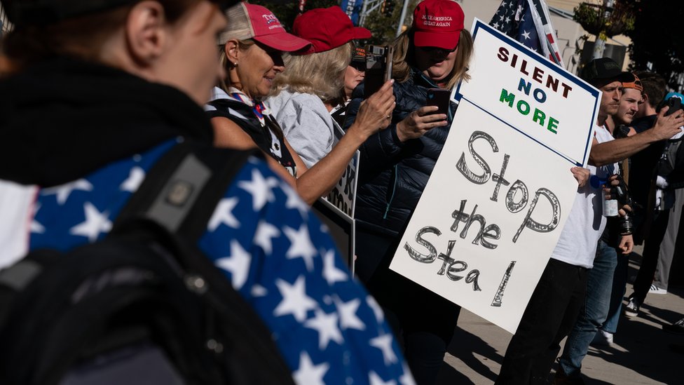 Supporters of the president hold a post-election 'Stop The Steal' protest in Atlanta'Stop The Steal' protest in Atlanta'Stop The Steal' protest in Atlanta'Stop The Steal' protest in Atlanta