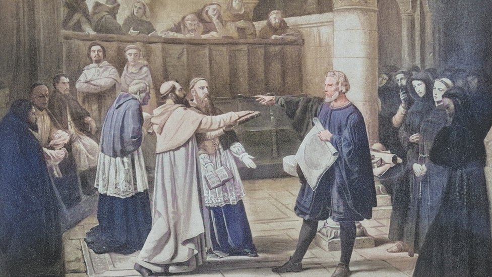 Ilustracin de Galileo Galilei sobre la Inquisición.