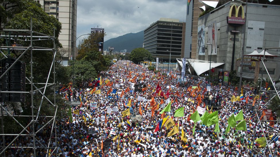 Protestas en 2014 en Caracas.
