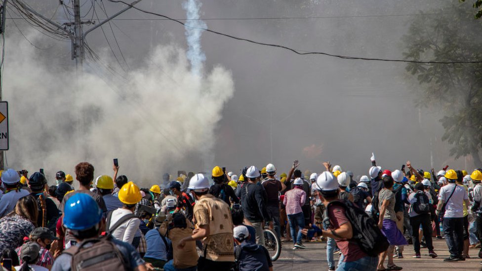protes di Myanmar.