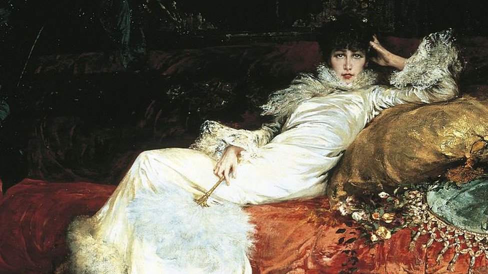 Sarah Bernhardt, óleo de Georges Clairin, 1876