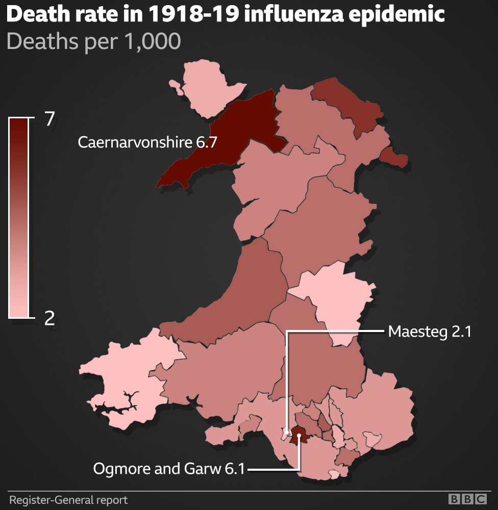 Карта смертности от гриппа