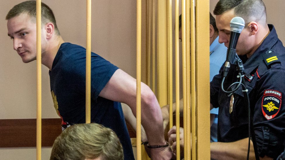 Подозреваемый в избиении в тюрьме - Максим Яблоков в суде, 25 июля 18