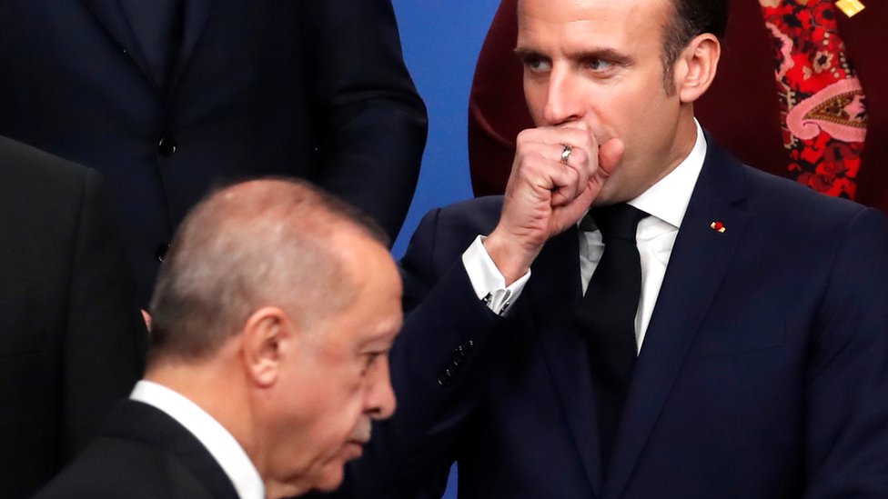 ماكرون وأردوغان في قمة الناتو في ديسمبر/كانون الأول 2019