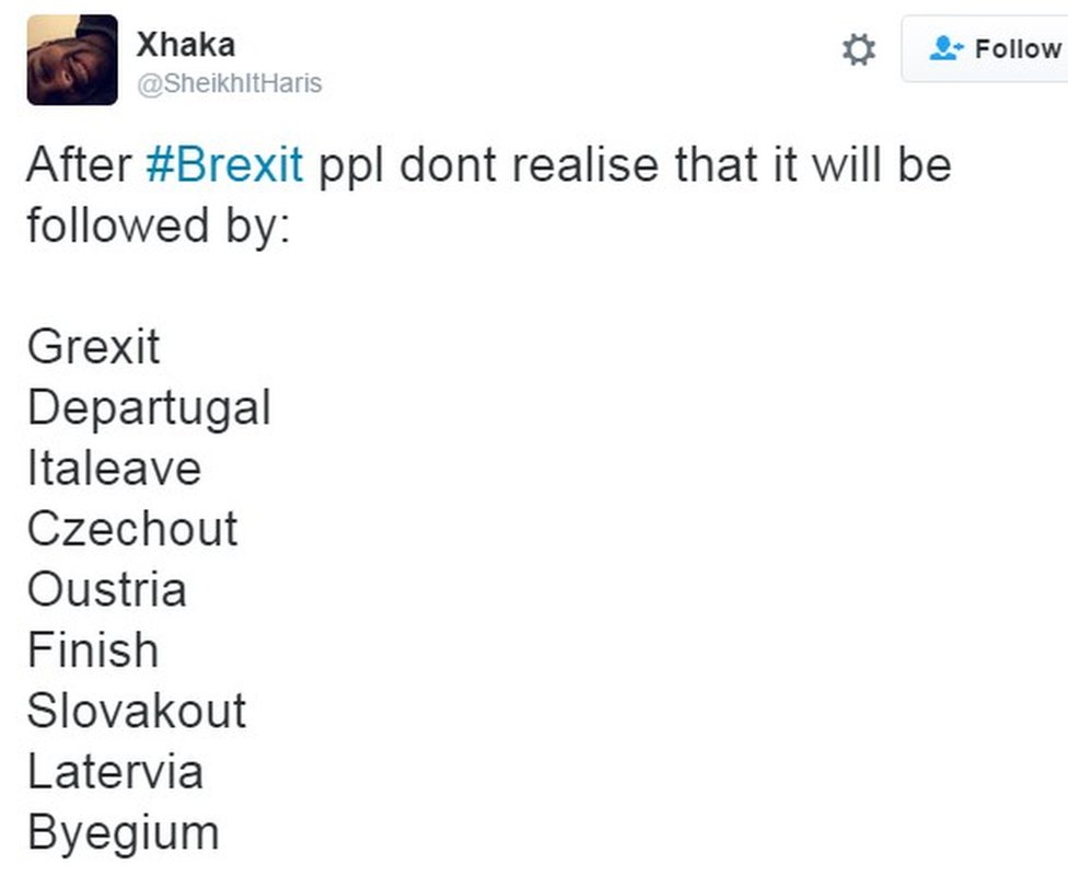 «После #Brexit люди не понимают, что за ним последуют Grexit и т. Д.»