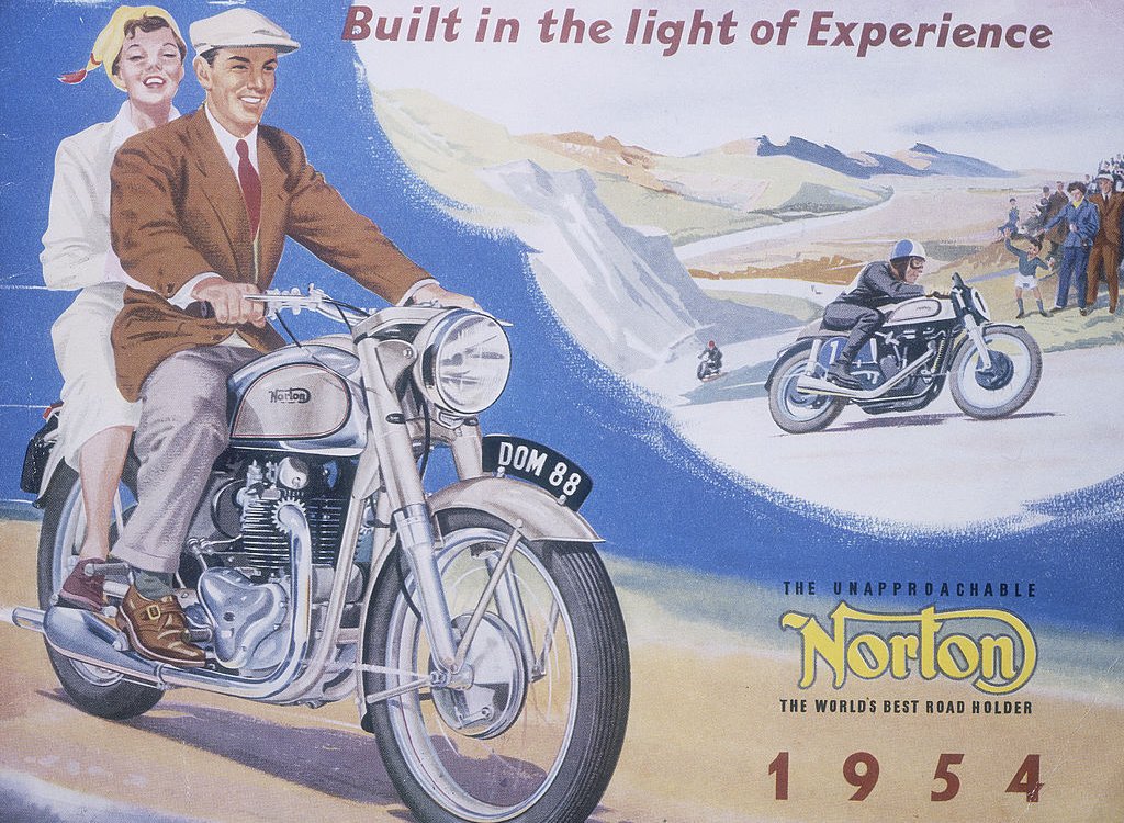 Рекламный плакат мотоциклов Norton