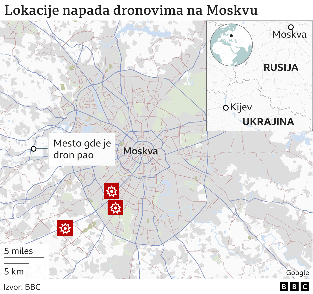 mapa Moskve