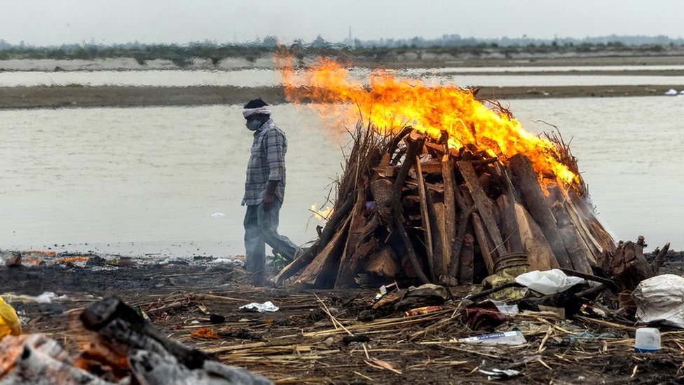 Dozens of Covid-19 bodies were dumped on the banks of the Ganges River. Residents have no money to pay for cremation