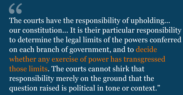 the supreme court's power to decide what is constitutional