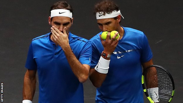 Laver Cup 2017: Roger Federer & Rafael Nadal win first doubles match - BBC  Sport