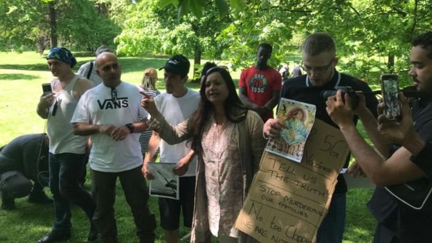 Londra'daki bir protesto gösterisi