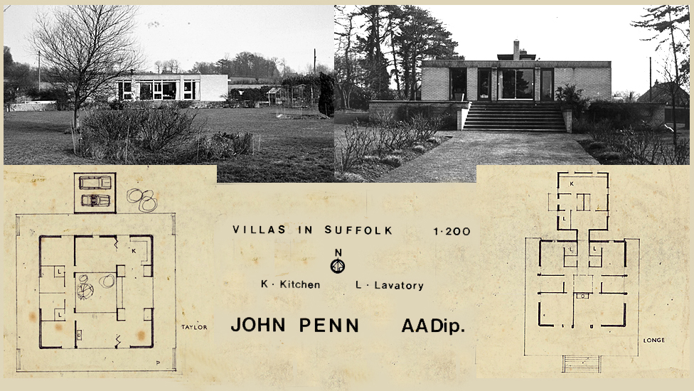 Виллы в Саффолке, Великобритания, Джоном Пенном - построены между 1962-69