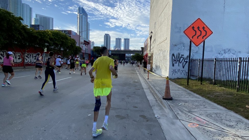 Álex Roca en la media maratón de Miami