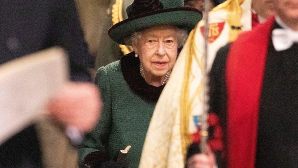 The Queen at the memorial service