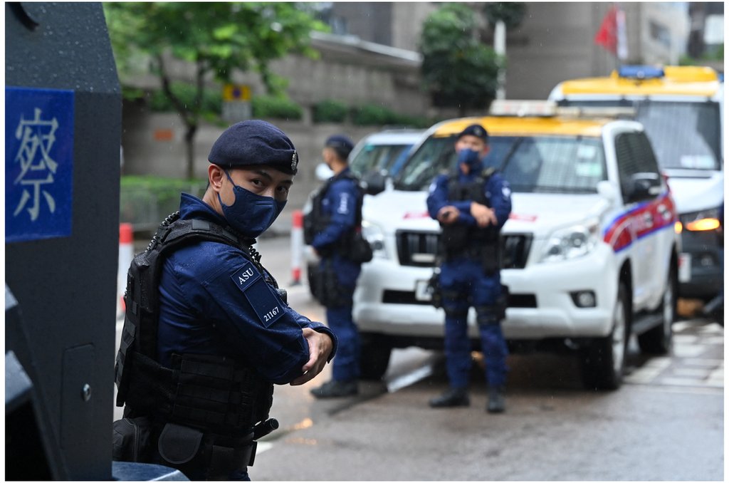 香港警察加強了習近平訪港核心區域的保安