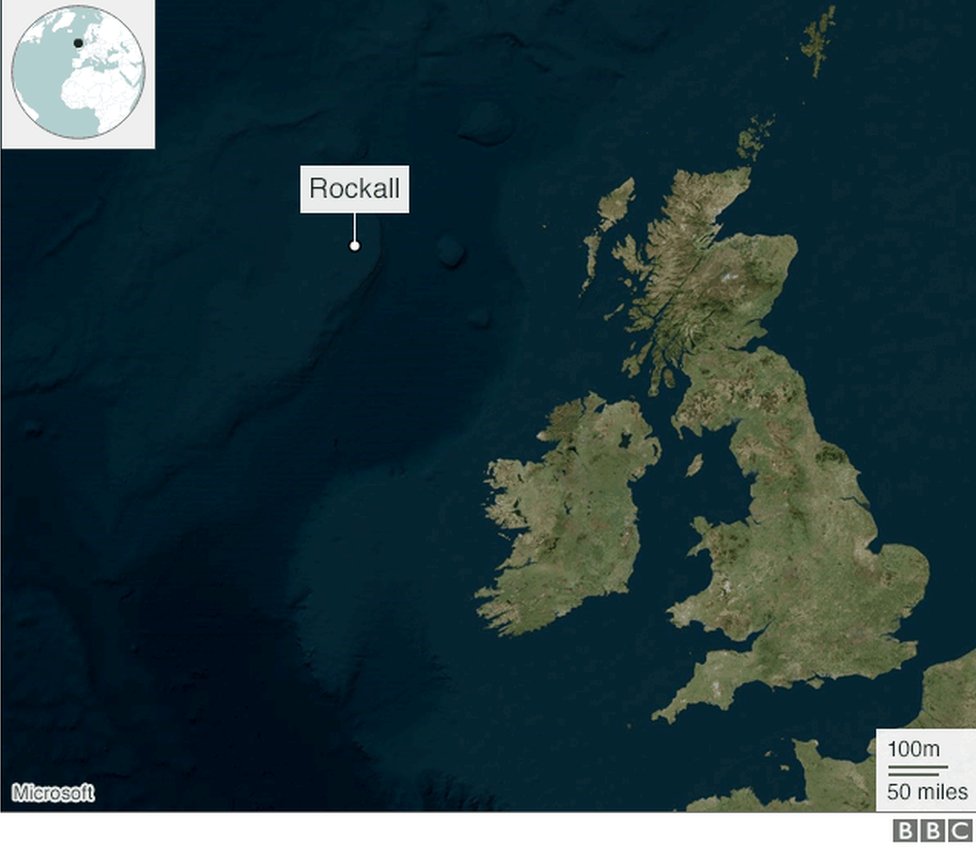 Rockall The Adventurers Who Lived On A Craggy Outcrop BBC News    107336647 Rockall Map 640 Nc 