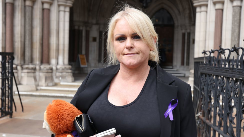 Hollie Dance, Archie’s mother, outside the High Court