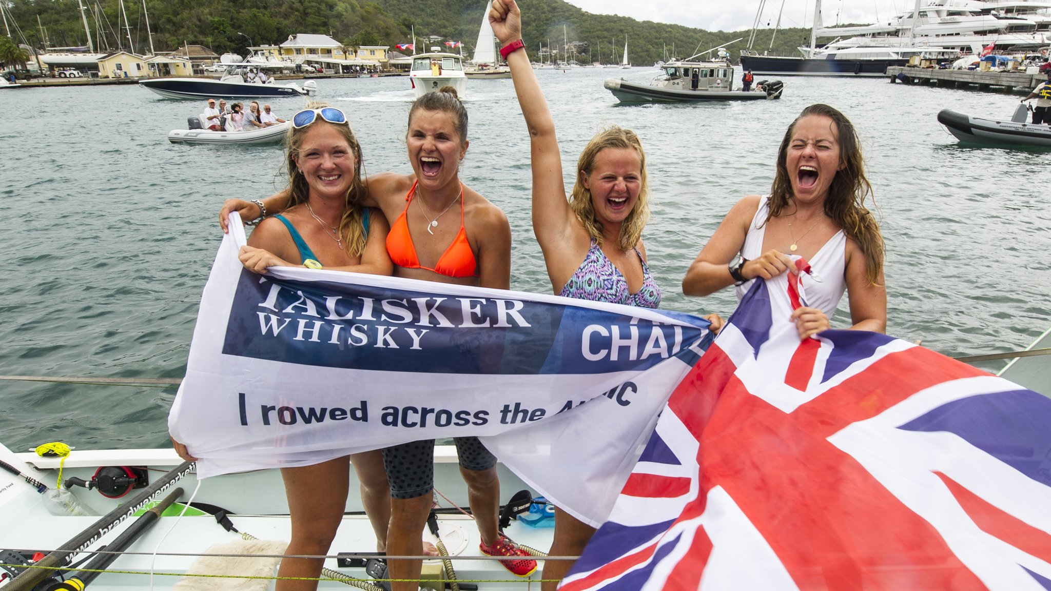 British female rowers break Atlantic records BBC News