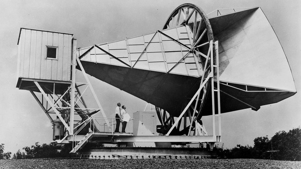 La antena Holmdel Horn que usaron Penzias y Wilson