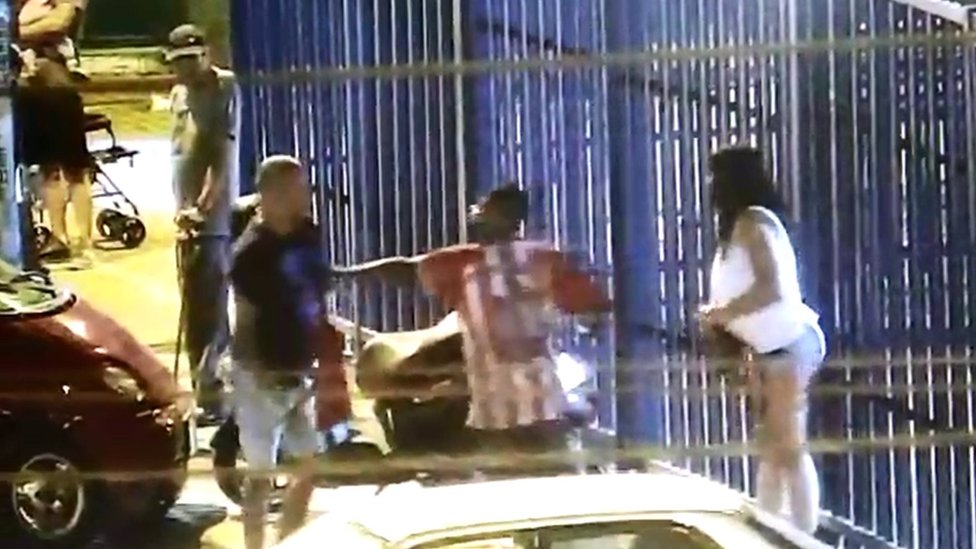 Captura de pantalla del video de seguridad de la municipalidad de La Victoria