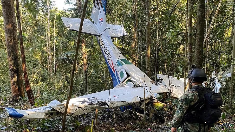 الطائرة التي تحطمت.
