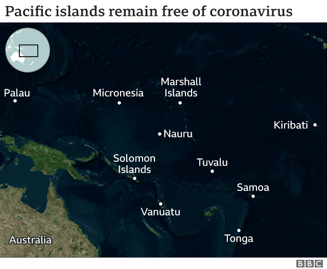 Карта островных государств Тихого океана