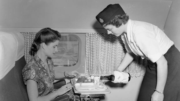 Los pasajeros del Comet volaban con todas las comodidades. Pasajera