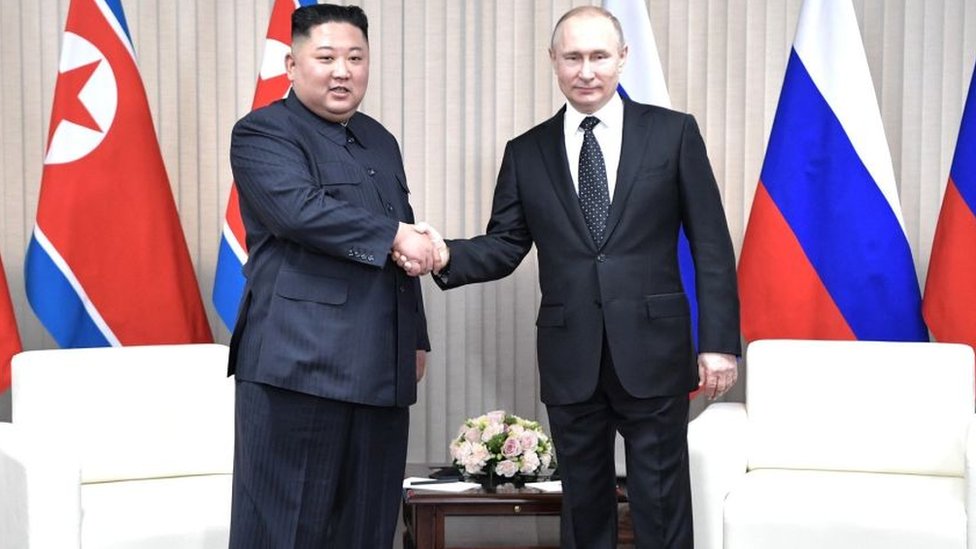 金正恩與普京2019年在符拉迪沃斯托克會面。