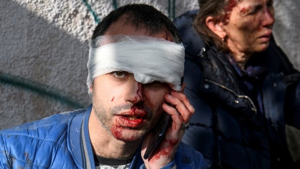 Dos personas heridas en Kyiv